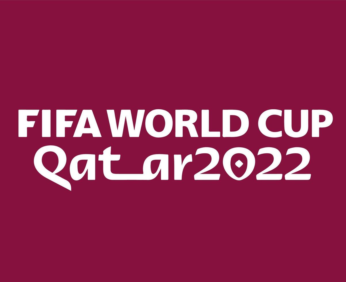 fifa wereld kop qatar 2022 wit officieel logo kampioen symbool ontwerp vector abstract illustratie met kastanjebruin achtergrond