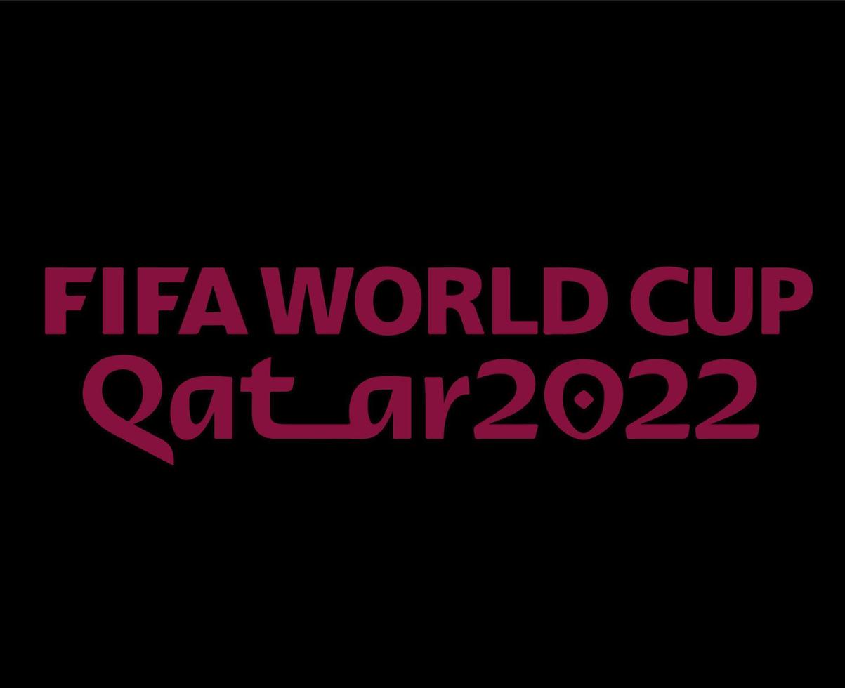 fifa wereld kop qatar 2022 kastanjebruin officieel logo kampioen symbool ontwerp vector abstract illustratie met zwart achtergrond