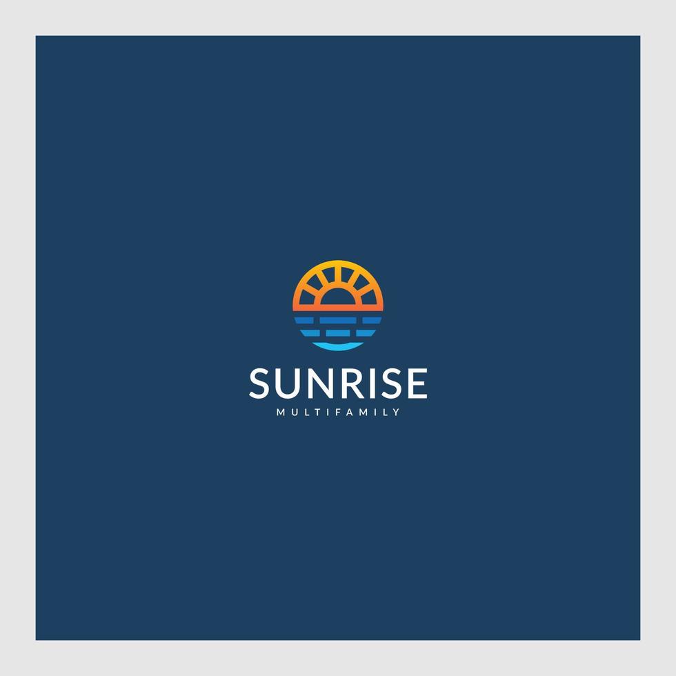 zonsopkomst logo ontwerp vector