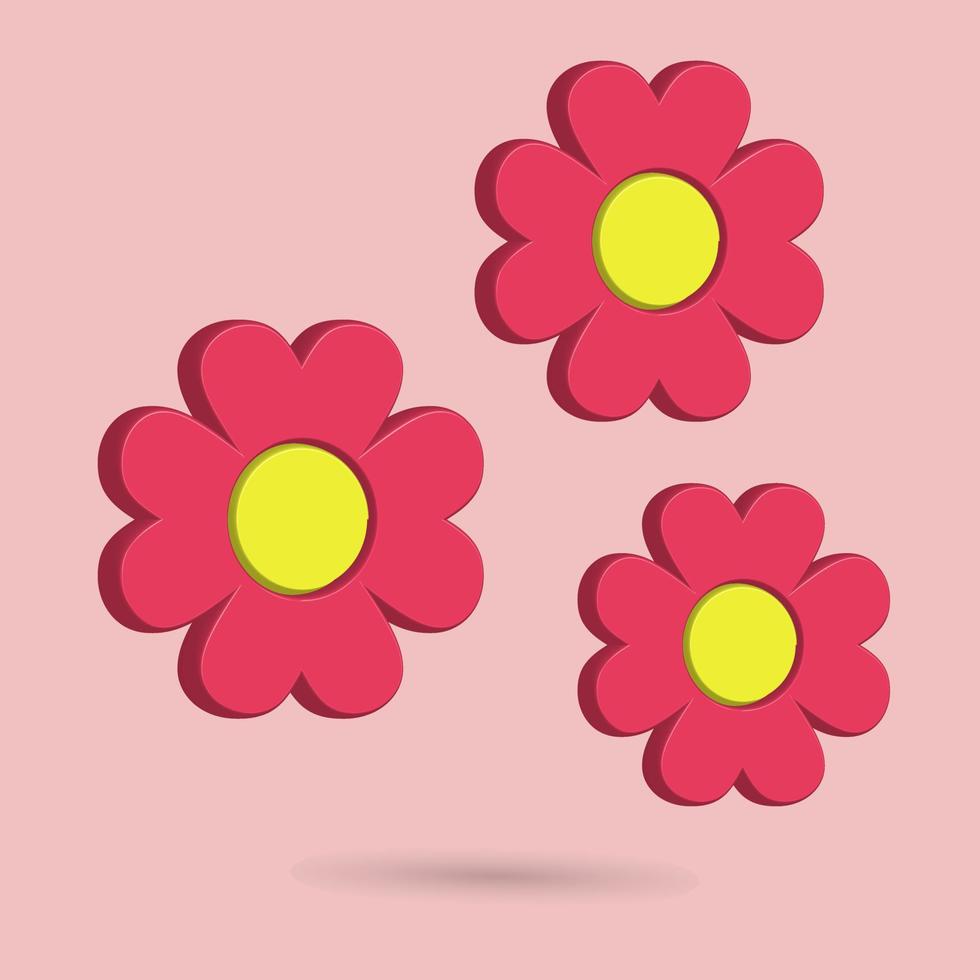 roze bloemenpatroon vector
