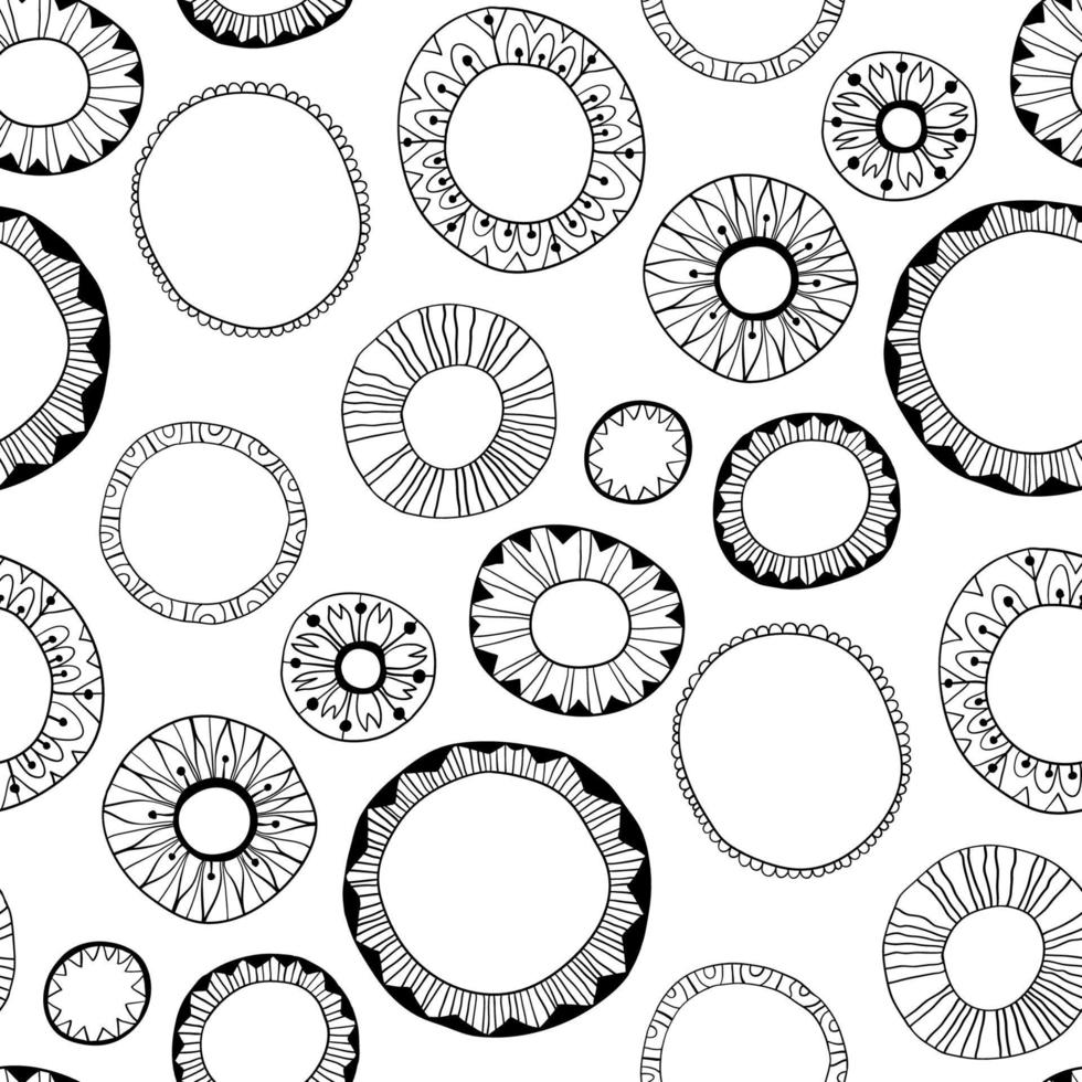 naadloos veelkleurig patroon met oosters mandala's. caleidoscoop elementen vector