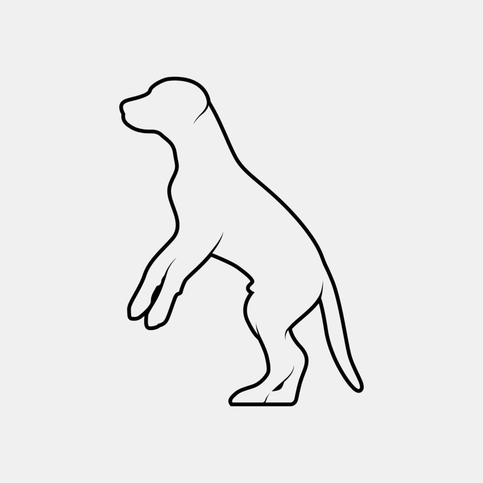 hond schets vector silhouet