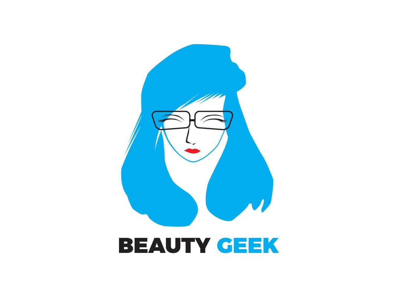 schoonheid geek logo vector
