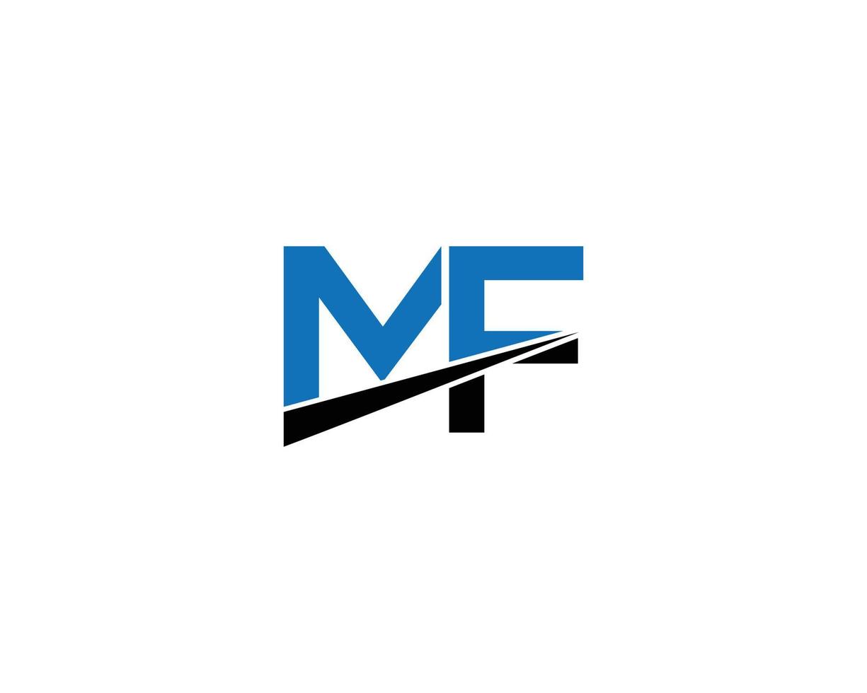 creatief mf uniek logo ontwerp brief vector symbool illustratie.