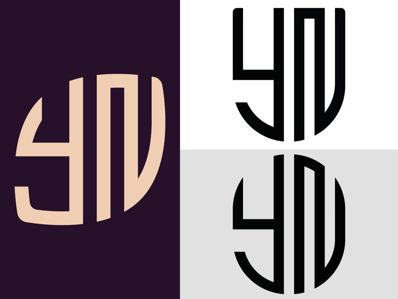 creatief eerste brieven yn logo ontwerpen bundel. vector