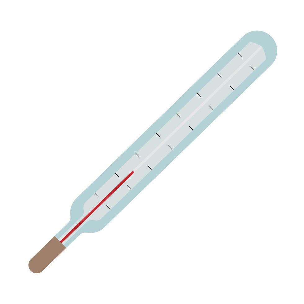 medisch thermometer in vlak stijl vector