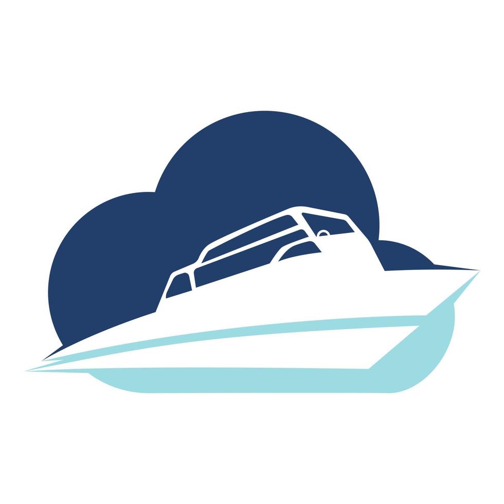 het zeilen boot vector logo ontwerp. het zeilen boot icoon symbool.