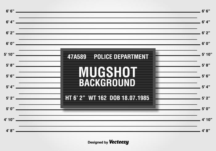 Politie Opstelling Of Mugshot Achtergrond vector