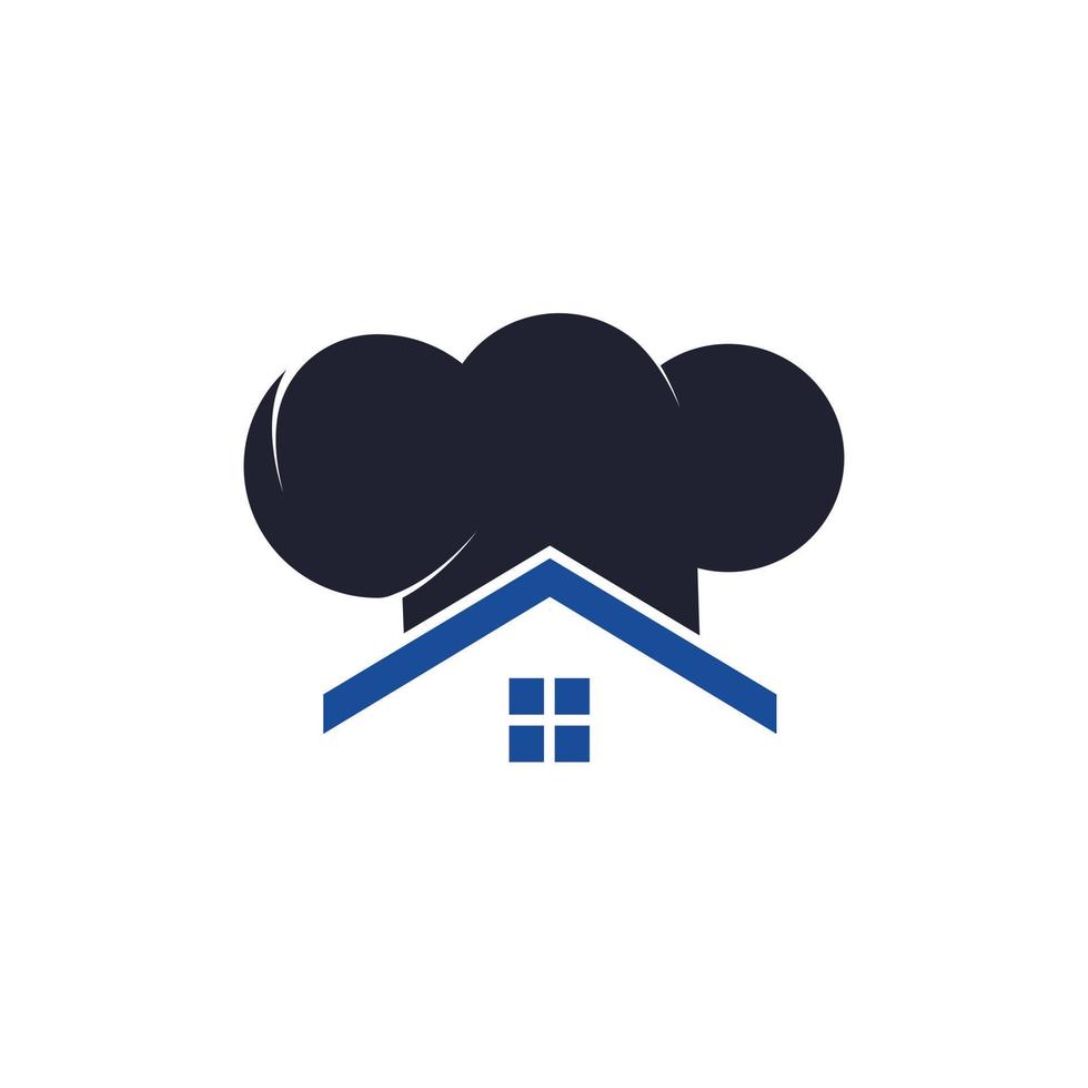 chef huis vector logo ontwerp sjabloon. creatief chef huis icoon.
