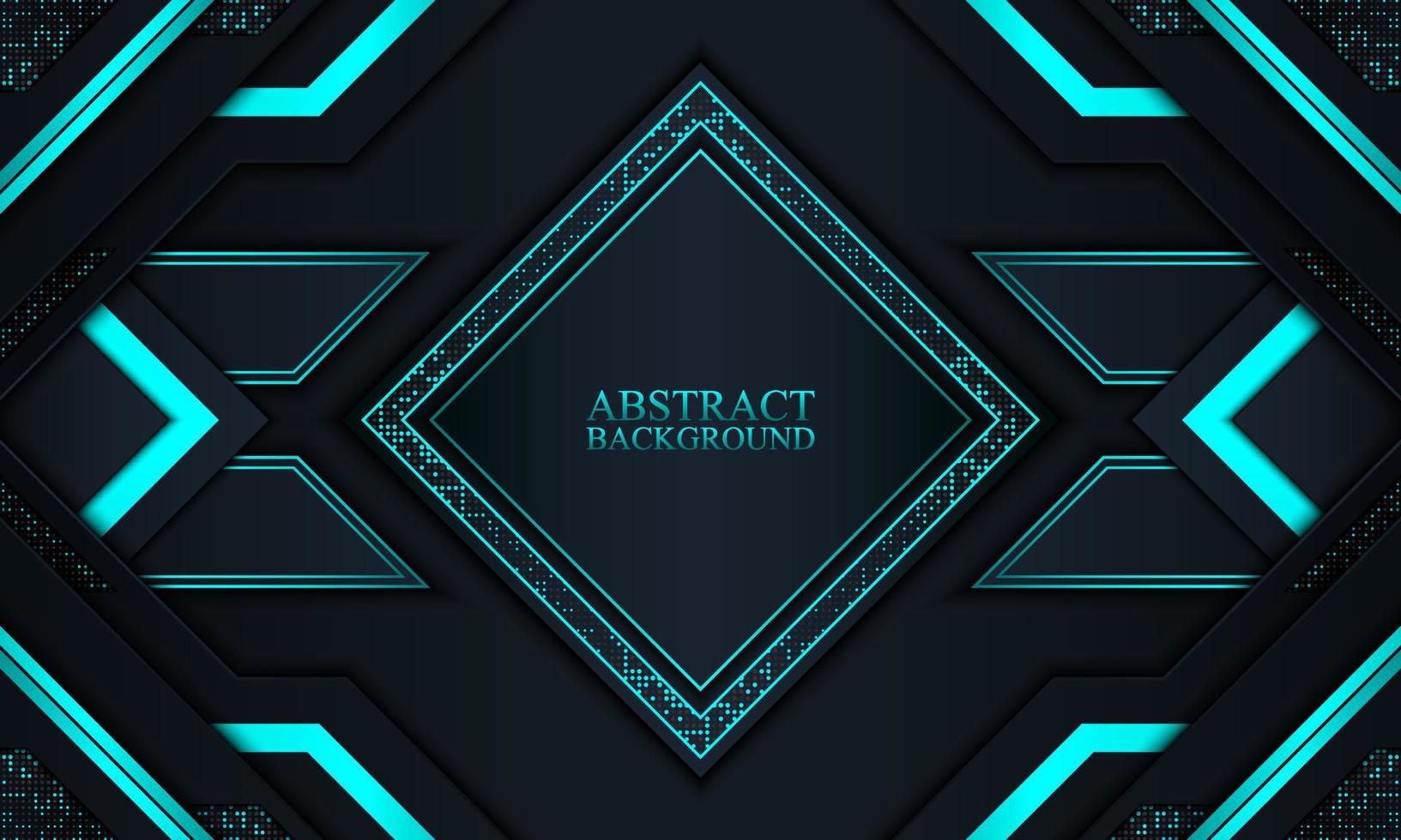 abstracte technische achtergrond met donkere marine en blauwe neonstrepen. vector