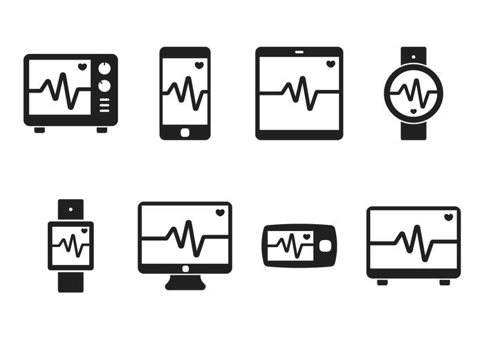 Hartmonitor Pictogram vector