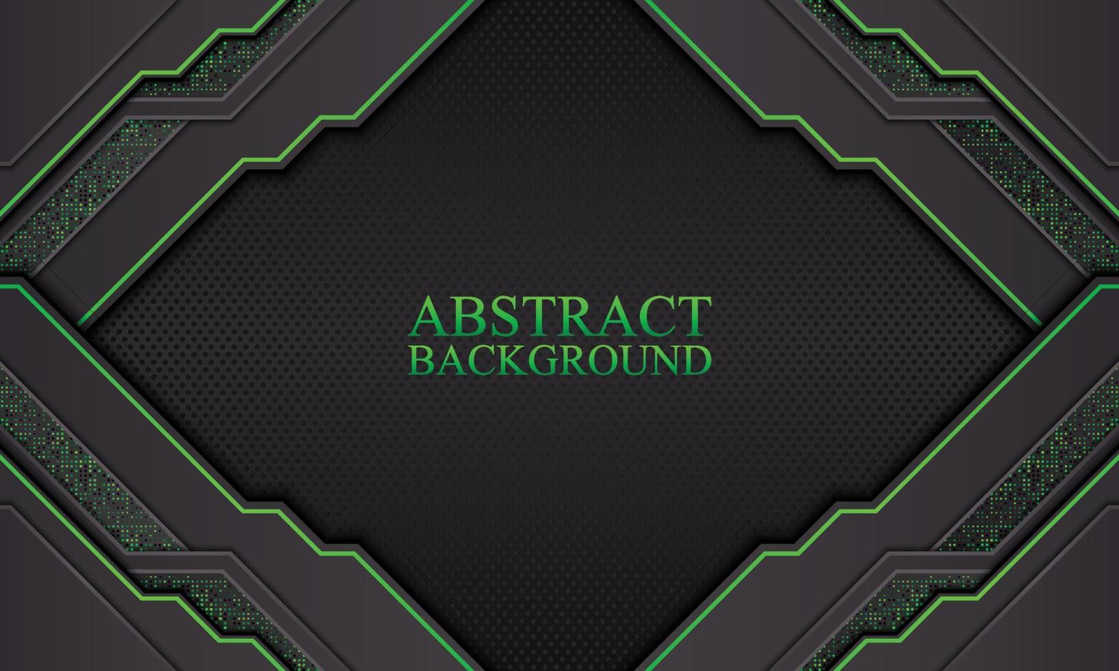 abstract technologie achtergrond met zwart en groen neon strepen. vector