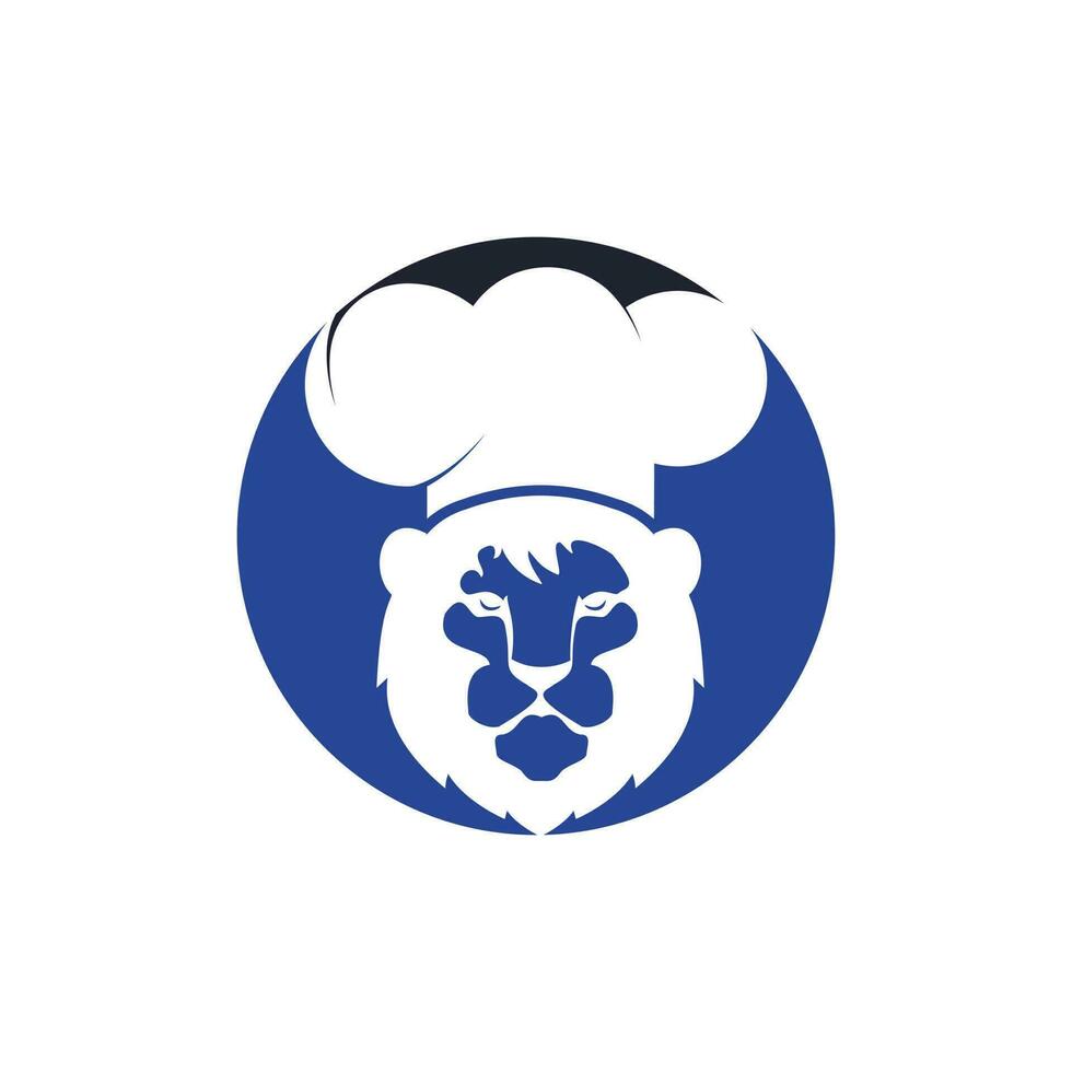 chef leeuw vector logo ontwerp sjabloon. voedsel restaurant logo concept.