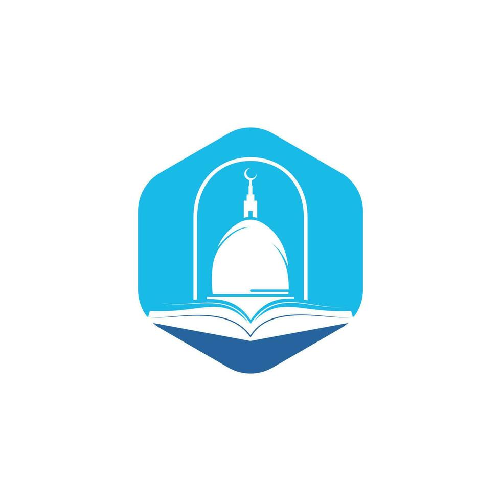 Islamitisch school- vector logo ontwerp. moslim aan het leren logo sjabloon.