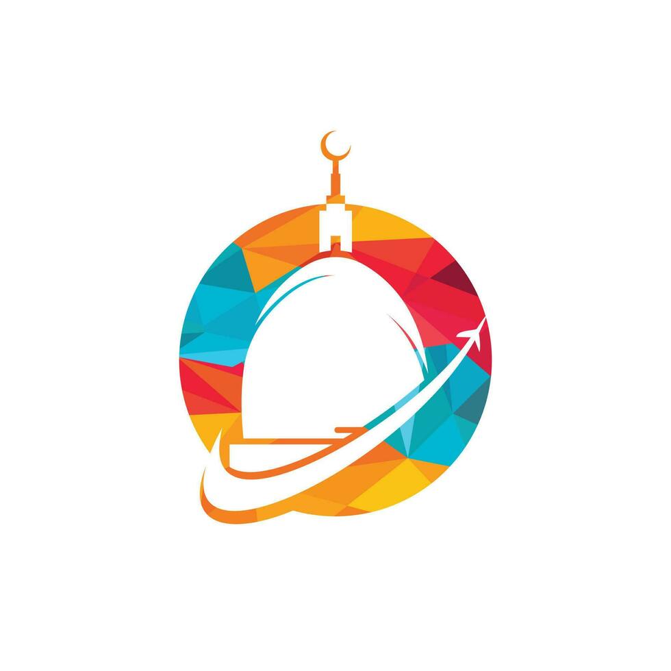 Islamitisch reizen en tour vector logo ontwerp.