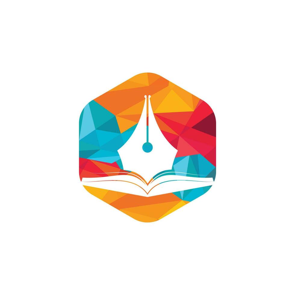 boek pen vector logo ontwerp. logo ontwerp vector voor onderwijs afdeling.
