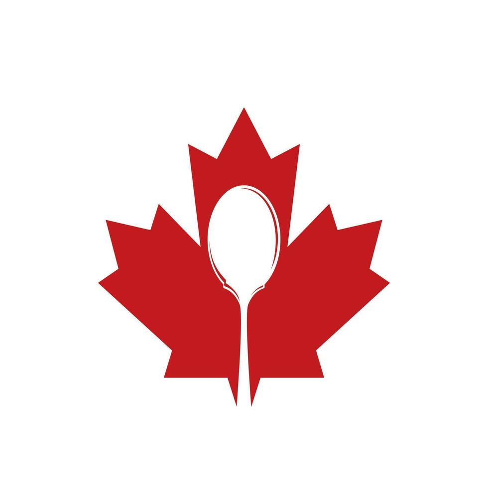 creatief en modern Canadees restaurant of keuken logo ontwerp. vector