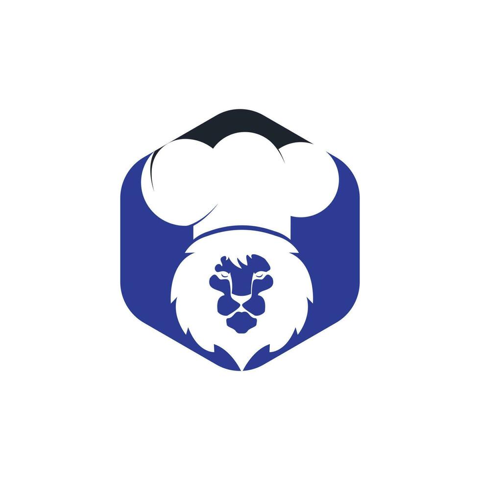 chef leeuw vector logo ontwerp sjabloon. voedsel restaurant logo concept.