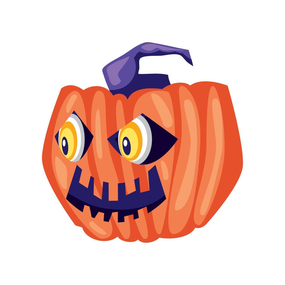 halloween griezelige pompoen vector