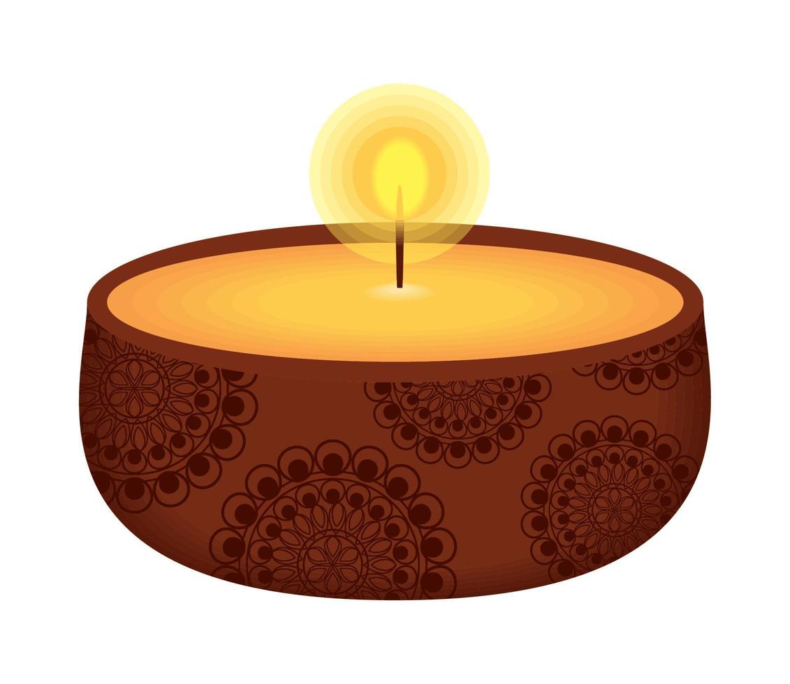 diwali licht lamp vector