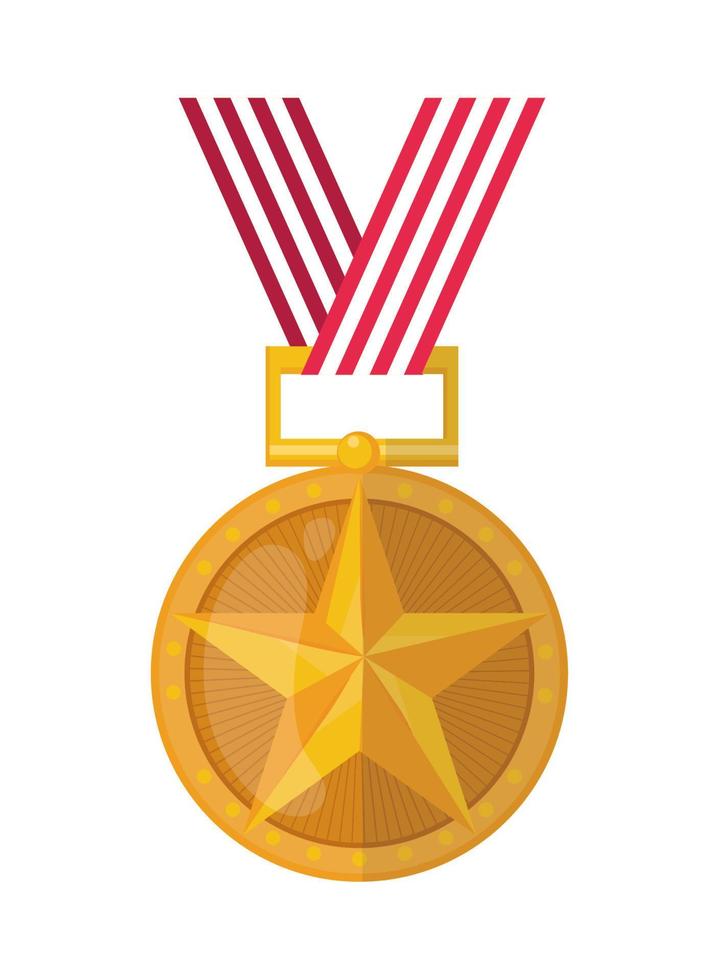 medaille met ster embleem vector