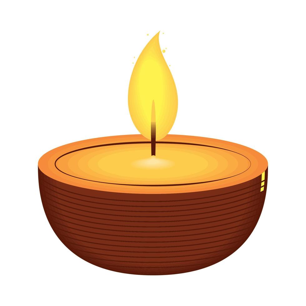 diwali diya lamp vector