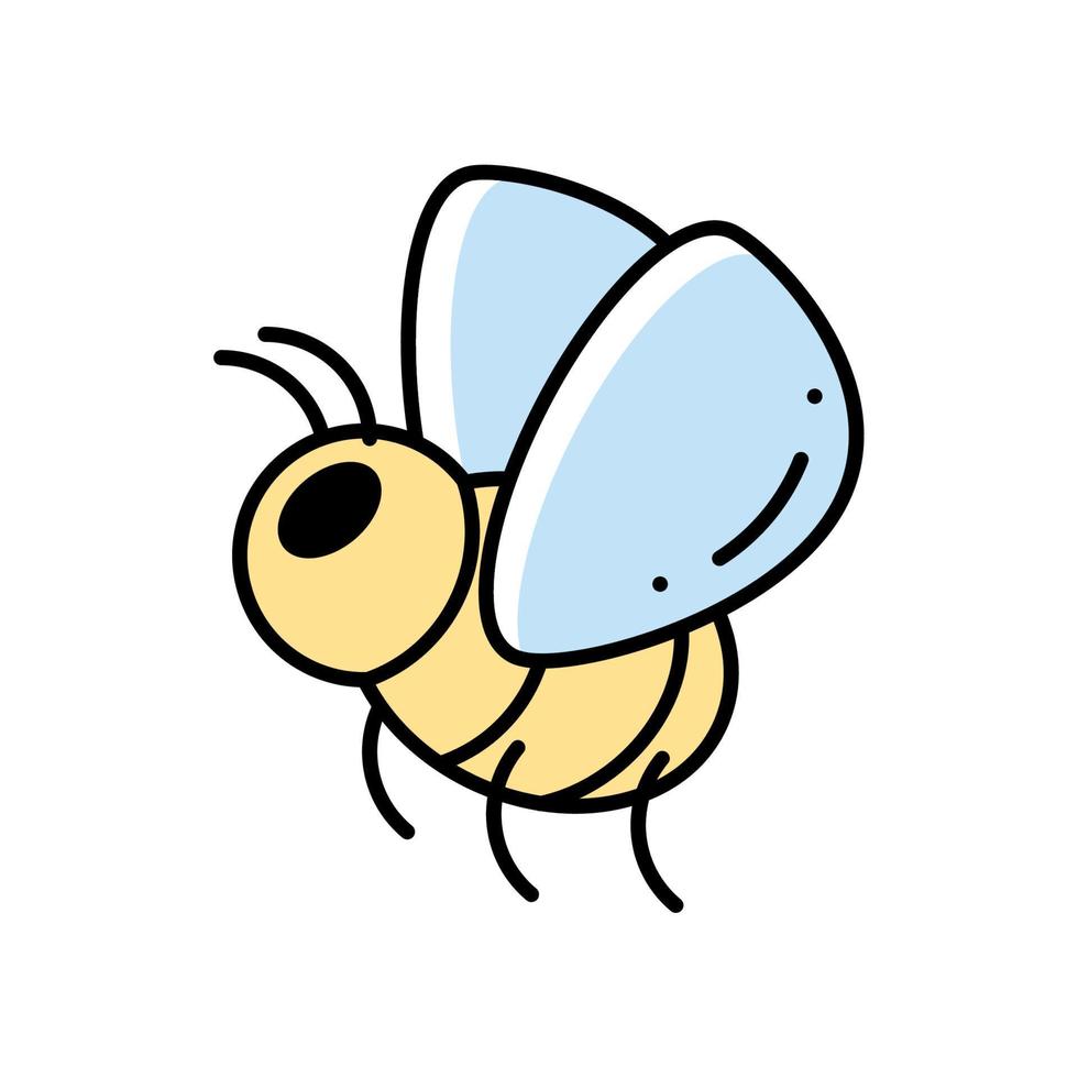 bee insect pictogram vector