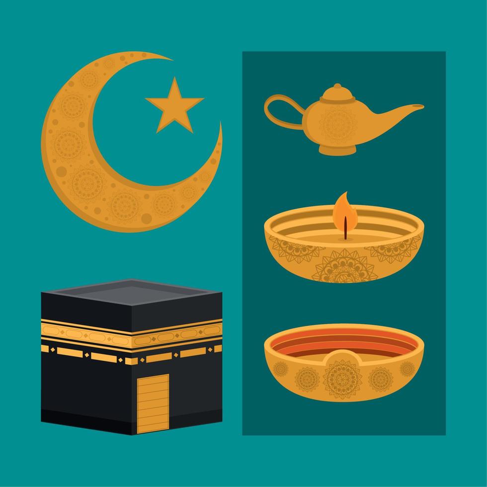 moslim cultuur en traditie vector