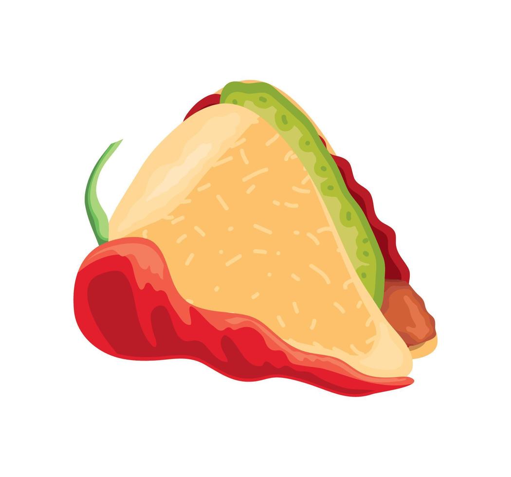 taco met peper vector