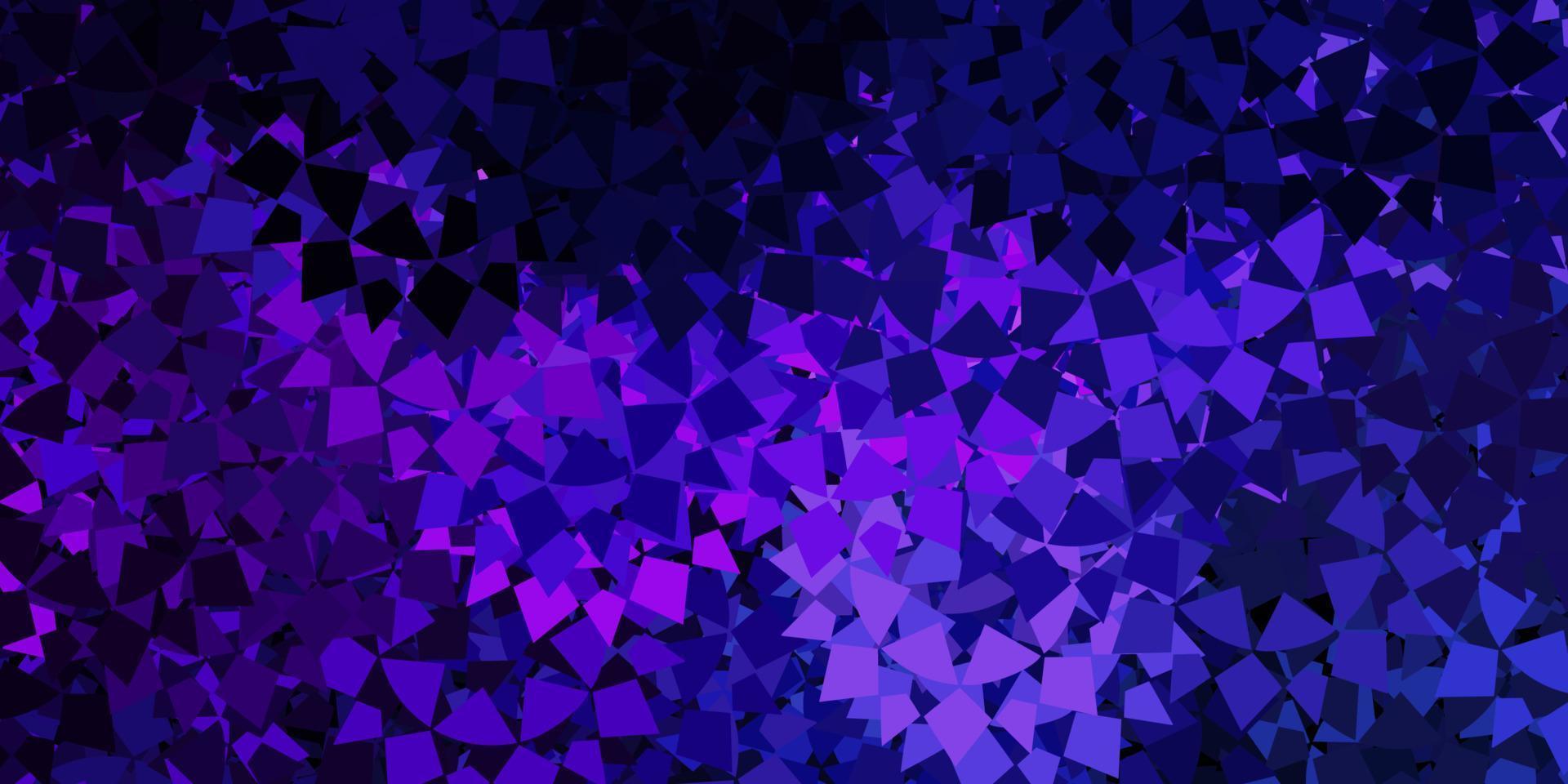donkerpaars, roze vectorpatroon met veelhoekige vormen. vector