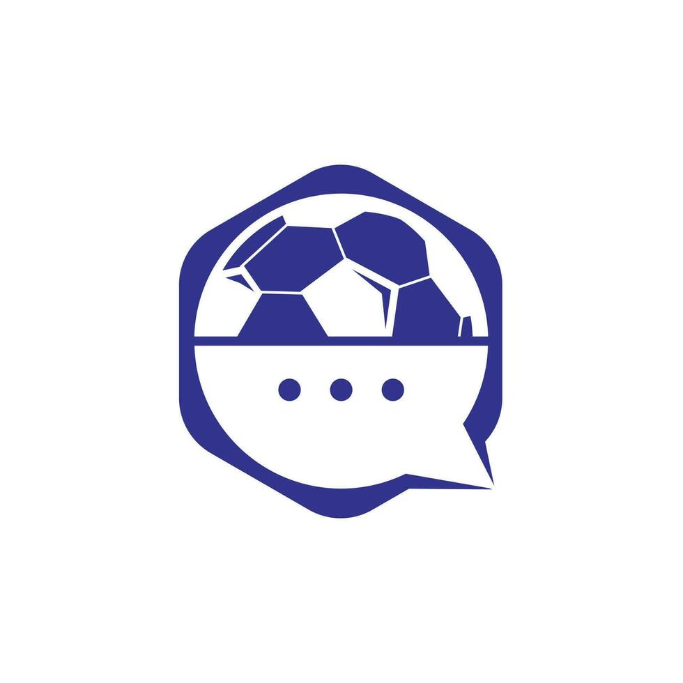 Amerikaans voetbal praten vector logo ontwerp. sport- babbelen vector logo ontwerp concept.