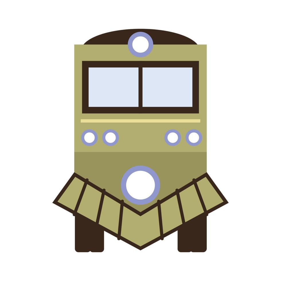 trein vervoer vector illustratie locomotief icoon. spoorweg trein tekenfilm passagier vervoer machine wagon geïsoleerd wit. trable spoorweg snelheid motor voertuig spoor. metro station locomotief icoon