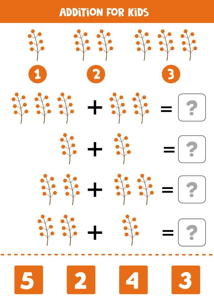 toevoeging voor kinderen met hand- getrokken as BES blad. vector