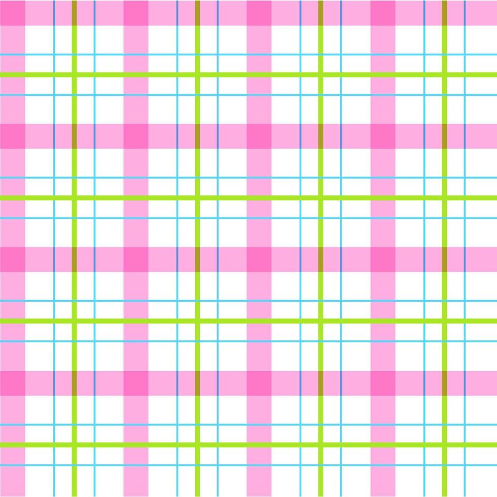 roze groen blauw pastel schattig lijn streep gestreept Schotse ruit plaid geruit Scott katoenen stof tekenfilm vector naadloos patroon afdrukken achtergrond