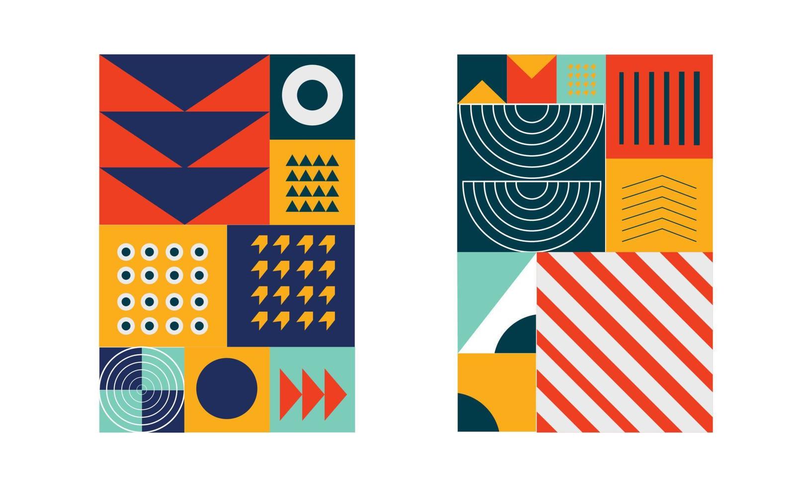 meetkundig vormen, modern abstract promotionele folder achtergrond vector illustratie reeks