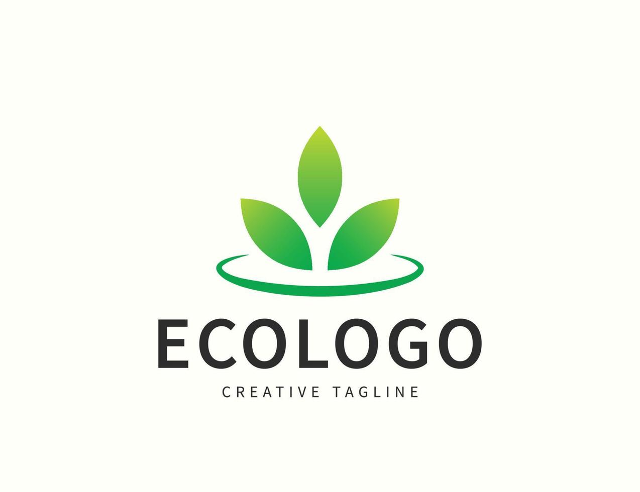 ecologie natuur groen blad logo ontwerp vector