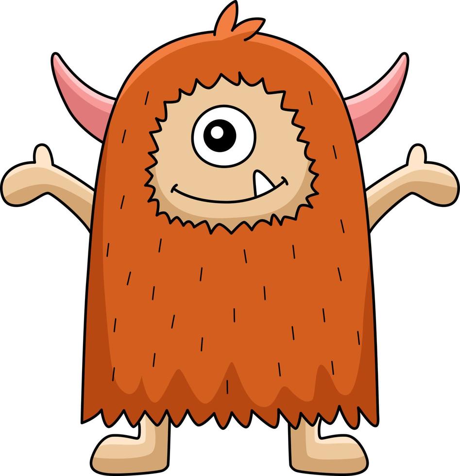 schattig monster tekenfilm gekleurde clip art illustratie vector