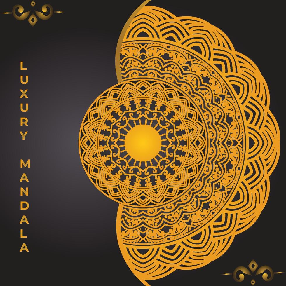 luxe sier mandala ontwerp achtergrond sjabloon vector