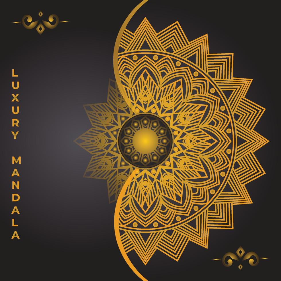 luxe sier mandala ontwerp achtergrond sjabloon vector