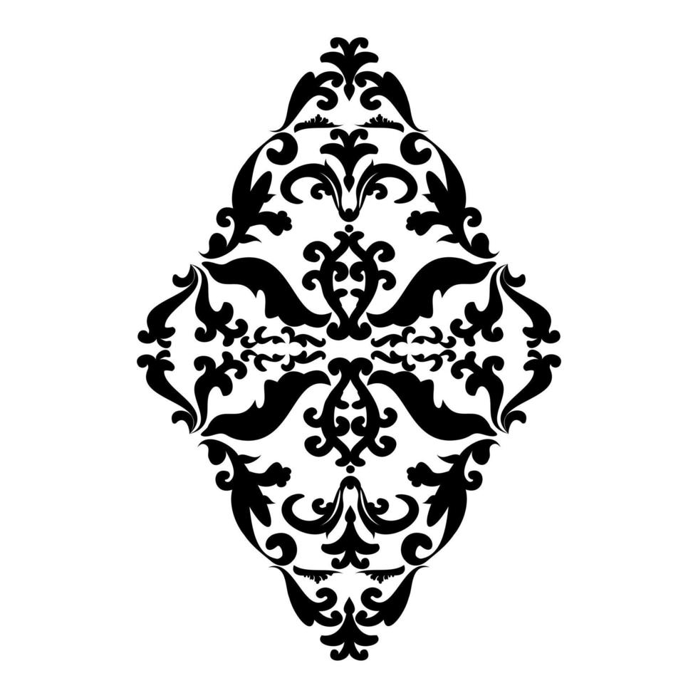 zwart en wit wijnoogst patroon in Victoriaans stijl. vector illustratie voor laser snijden, tatoeëren, inlegwerk, logo voor yoga, pictogrammen, veter.