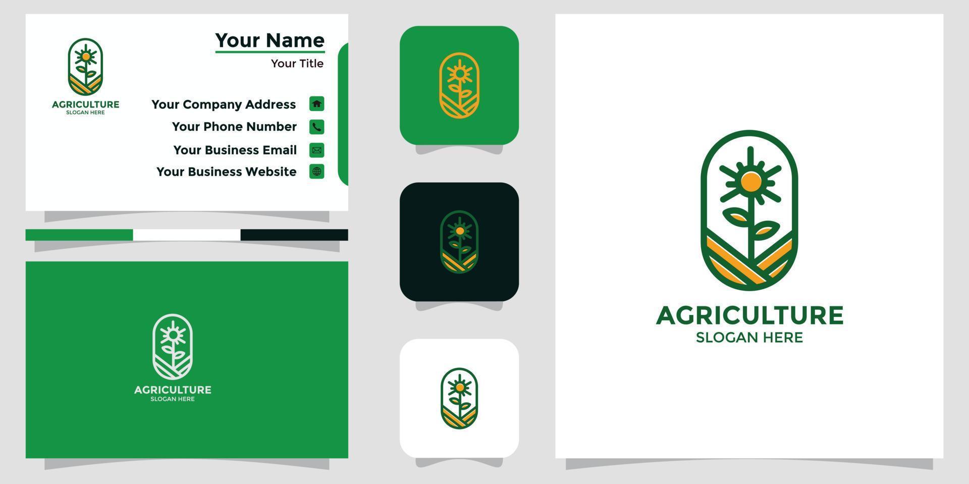 agrarisch logos voor bedrijven en agentschappen vector