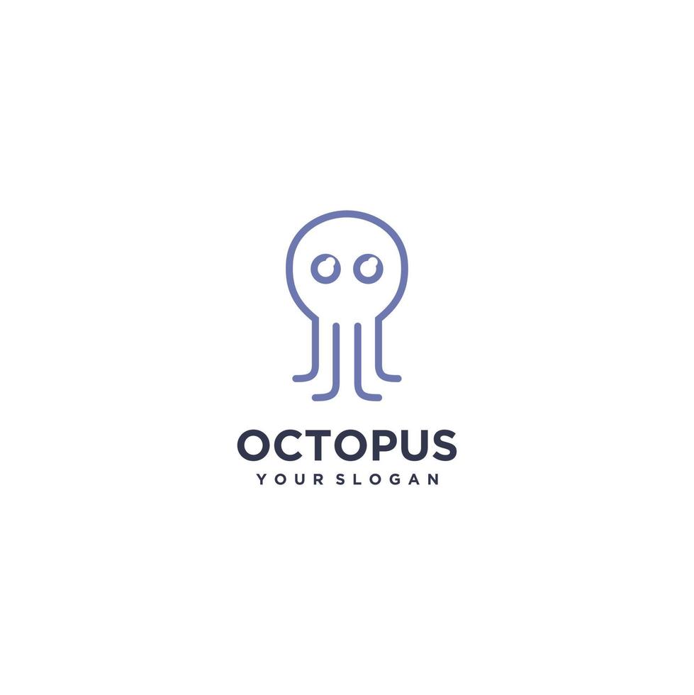 lijn kunst Octopus logo ontwerp vector voorraad