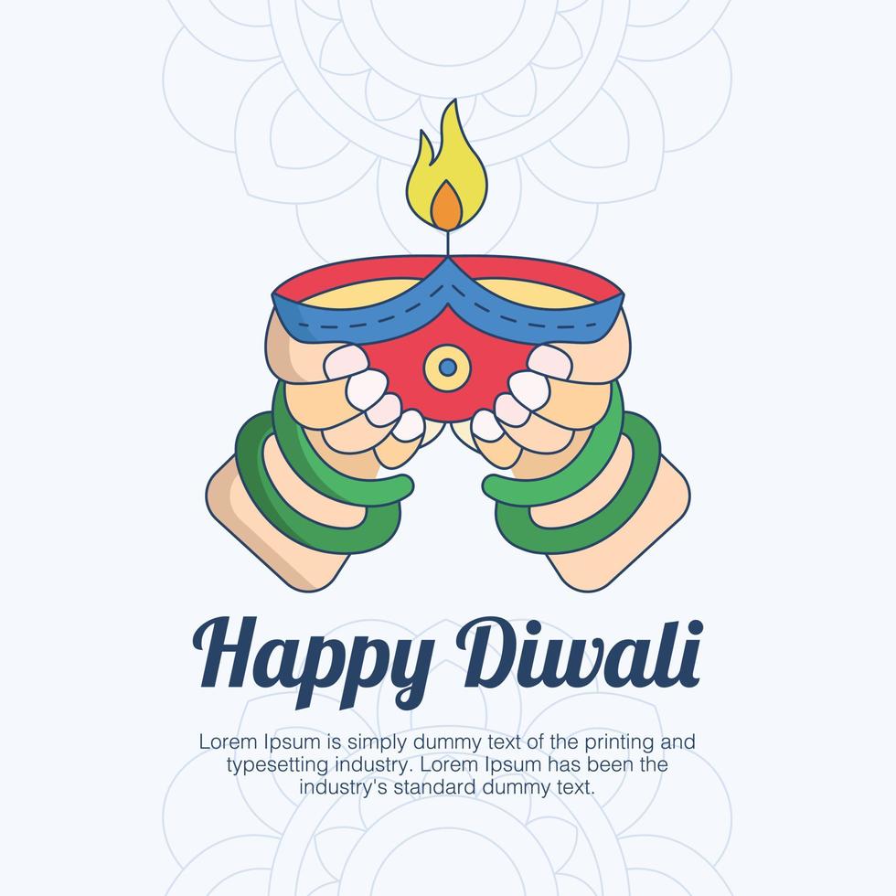 gelukkig diwali, festival van lichten banier, Indisch festival mooi artistiek achtergrond ontwerp. vector