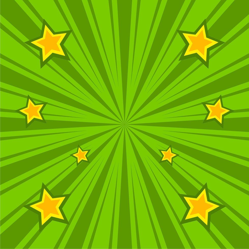 grappig abstract groen achtergrond met ster vector