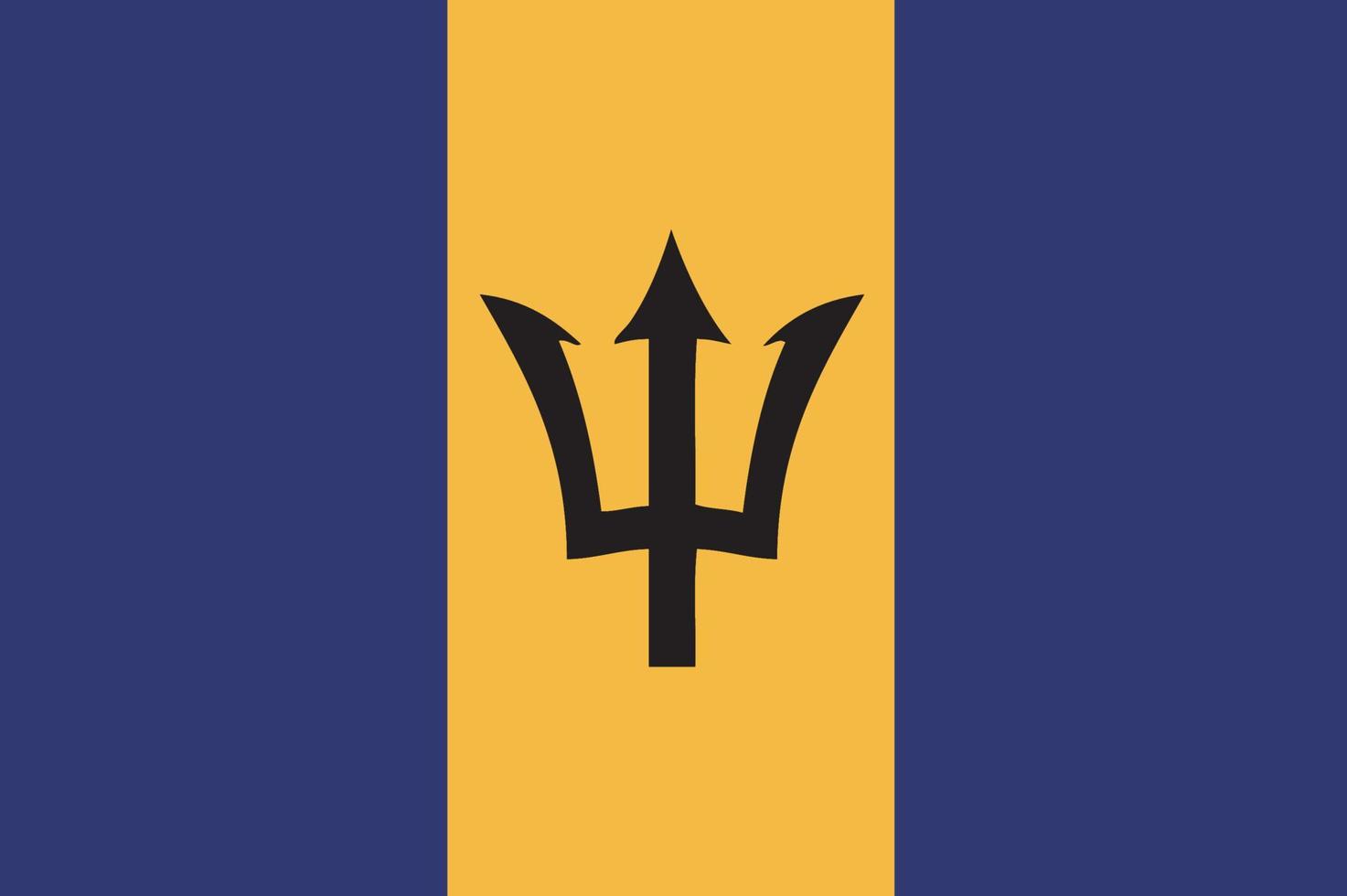 Barbados hand- getrokken vlag, Barbados dollar hand- getrokken vlag vector