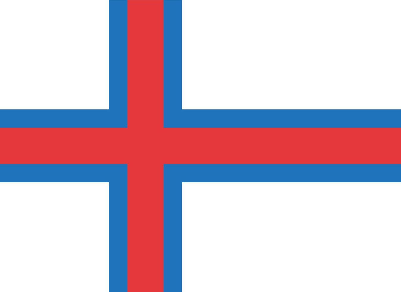 Faeröer eilanden hand- getrokken vlag, Faeröers kroon hand- getrokken vector