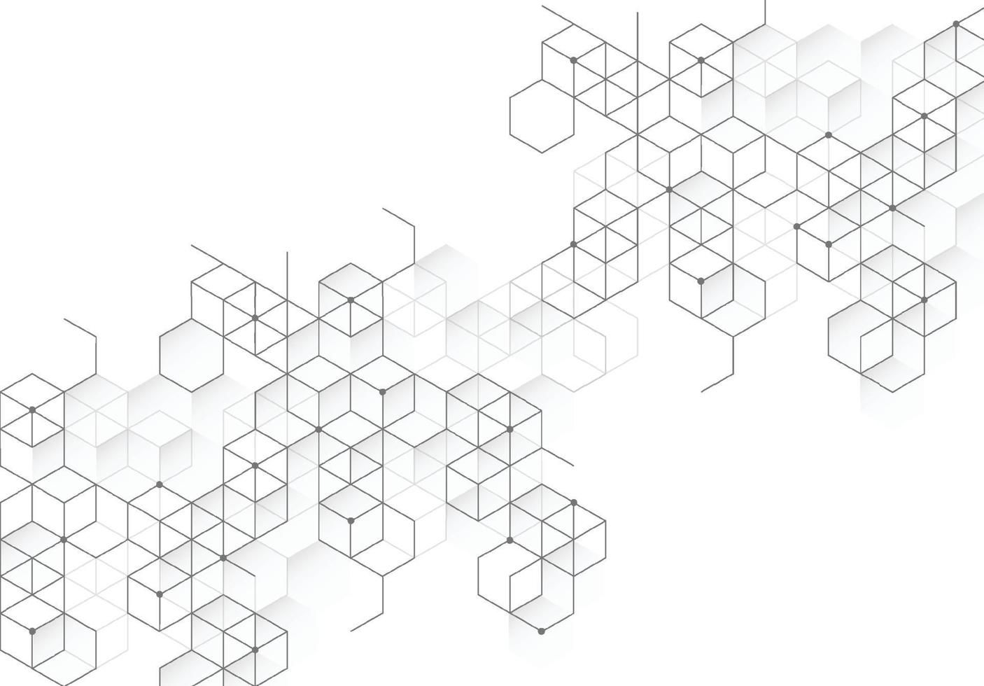 blockchain concept banier met abstract meetkundig veelhoekige met Verbinden dots en lijnen. wetenschap en technologie achtergrond. vector illustratie
