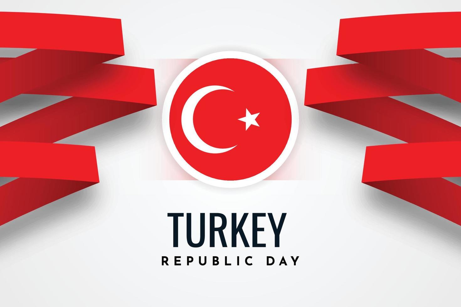 viering van de dag van de turkije republiek vector