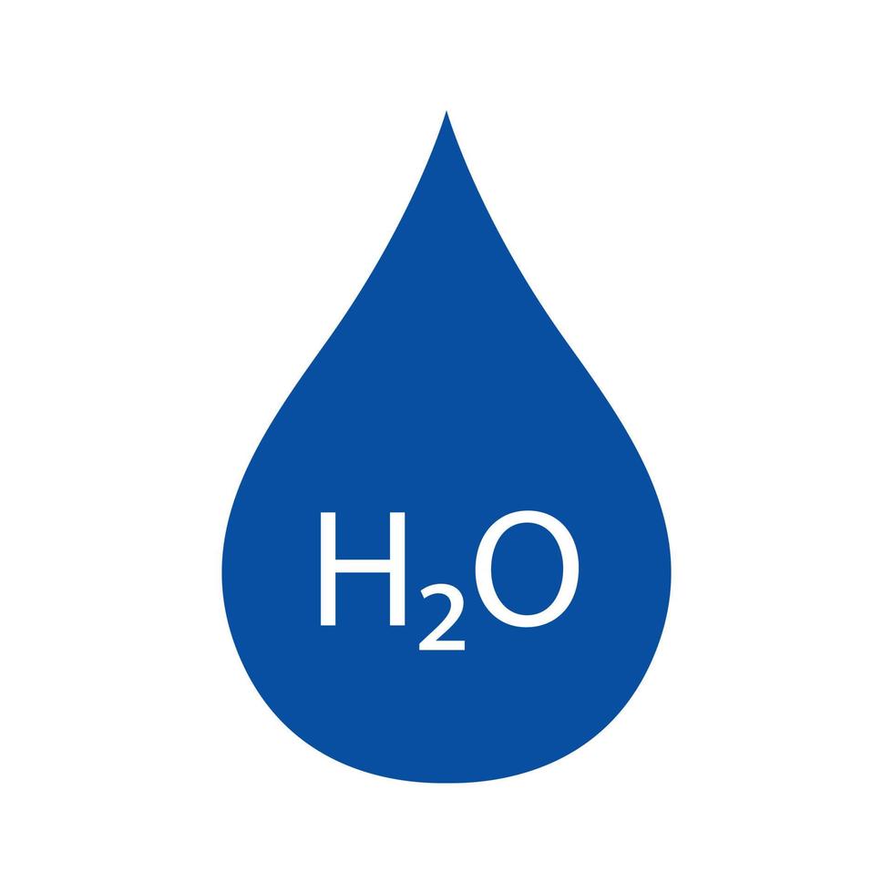 laten vallen water molecuul h2o. vector illustratie