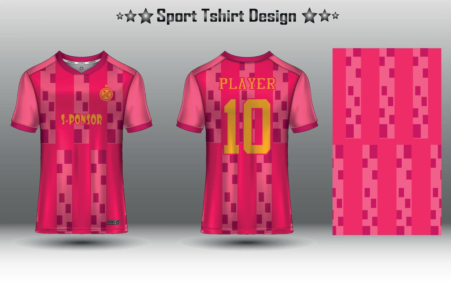 Amerikaans voetbal Jersey model, voetbal Jersey model, wielersport Jersey mockup en sport Jersey mockup met abstract meetkundig patroon vrij vector